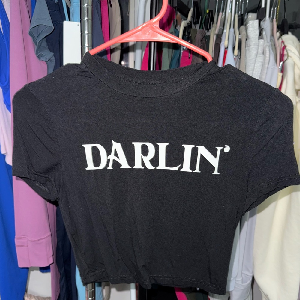 Darlin' Black Women's Crop Top
